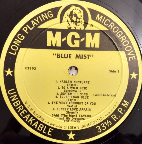 Sam Taylor And His Orchestra : Blue Mist (LP, Album, Mono)