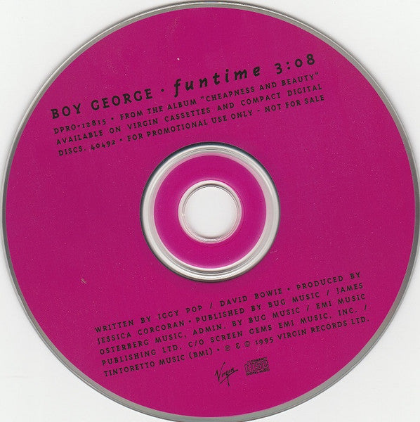 Boy George : Funtime (CD, Single, Promo)
