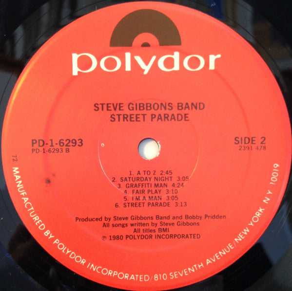 Steve Gibbons Band : Street Parade (LP, Album, 72,)