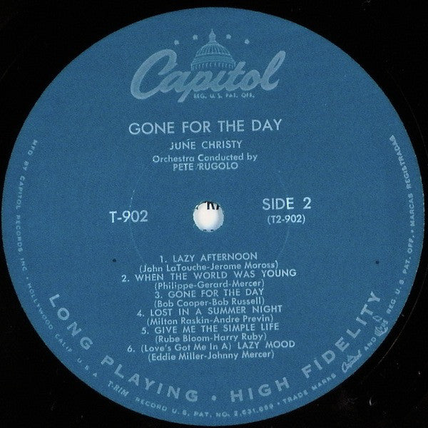 June Christy : Gone For The Day (LP, Album, Mono, Scr)