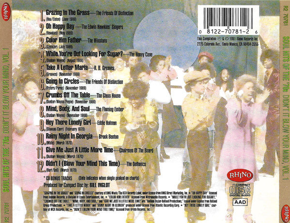 Various : Soul Hits Of The '70s - Didn't It Blow Your Mind, Vol. 1 (CD, Comp, RM)