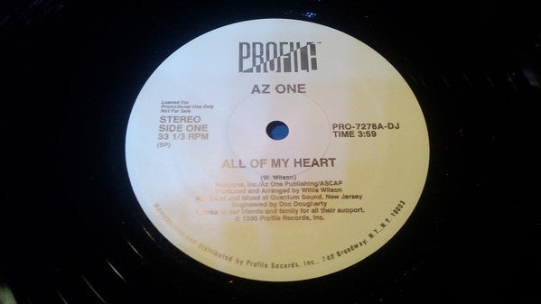 Az One : All Of My Heart (12", Single, Promo)