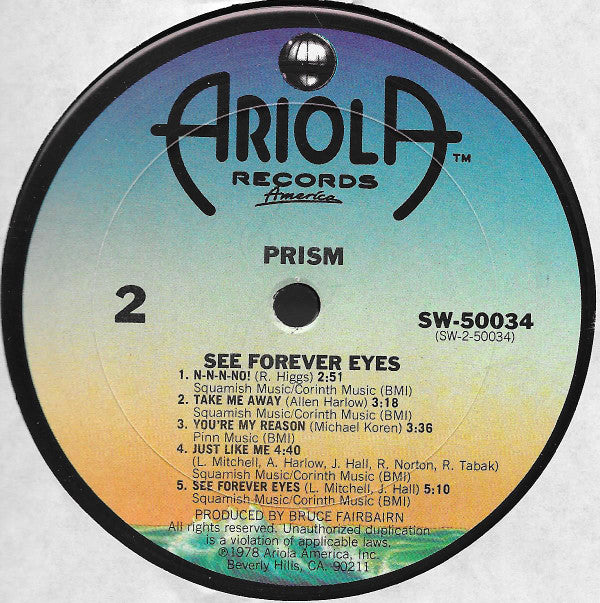 Prism (7) : See Forever Eyes (LP, Album, San)