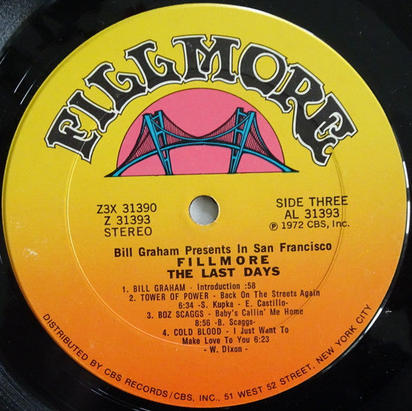 Various : Fillmore - The Last Days (3xLP, Album, Ter + 7" + Box)