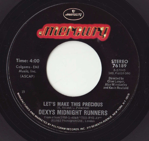 Dexys Midnight Runners : Come On Eileen (7", Single, Styrene, 19 )