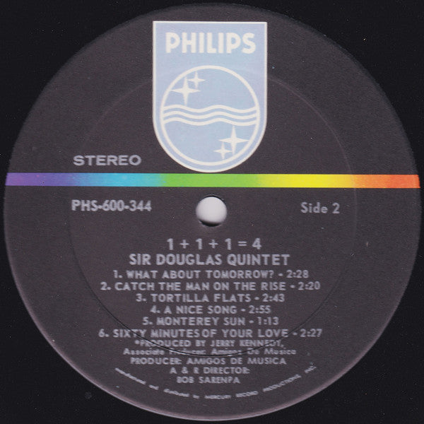 Sir Douglas Quintet : 1+1+1=4 (LP, Album, Phi)