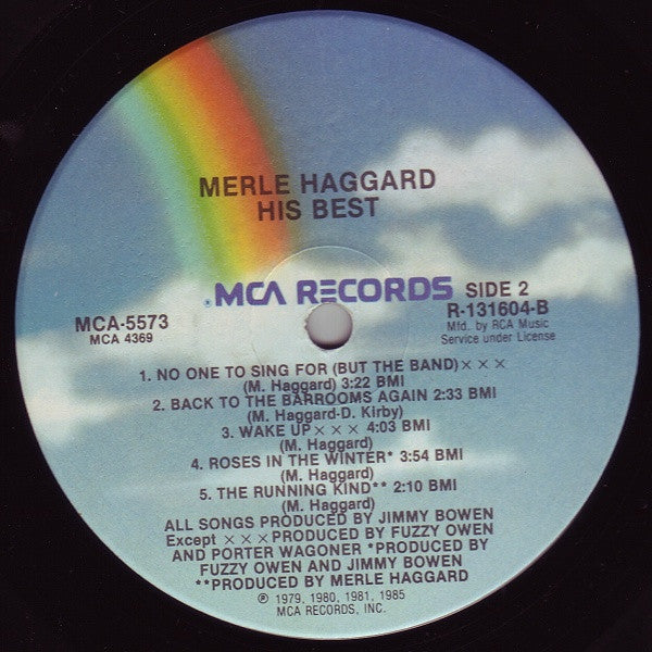 Merle Haggard : His Best (LP, Comp, Club, RCA)
