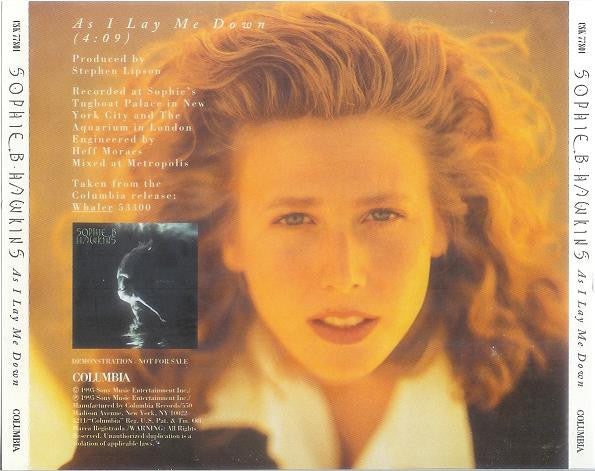 Sophie B. Hawkins : As I Lay Me Down (CD, Single, Promo)