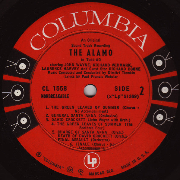 Dimitri Tiomkin : The Alamo (In Todd-AO) (LP, Album, Mono)