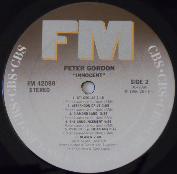 Peter Gordon : Innocent (LP, Album)