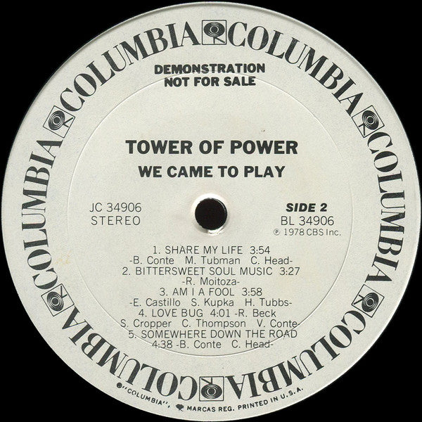 Tower Of Power : We Came To Play (LP, Album, Promo, San)