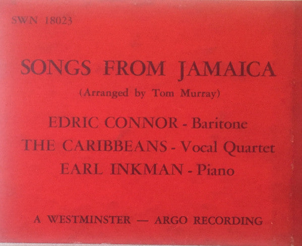 Edric Connor And The Caribbeans (2) : Songs From Jamaica (LP, Album, Mono)