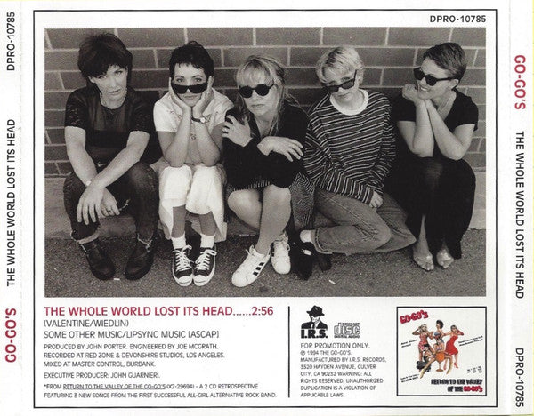 Go-Go's : The Whole World Lost Its Head (CD, Single, Promo)