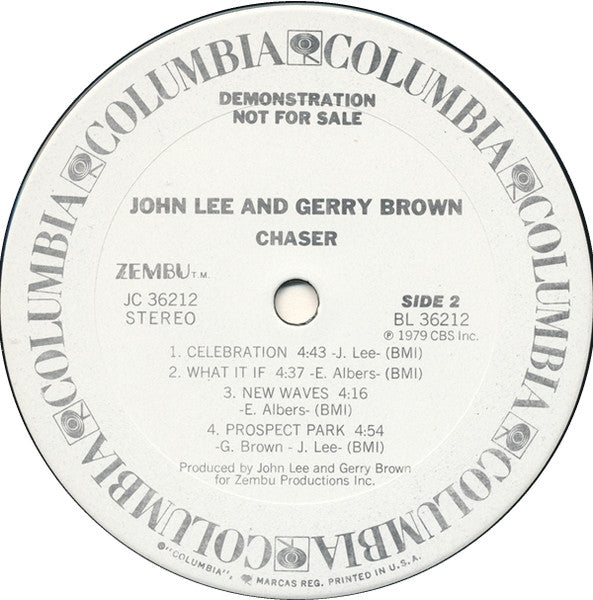 John Lee (3) & Gerry Brown : Chaser (LP, Album, Promo)