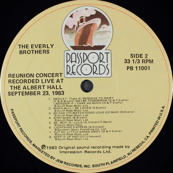 Everly Brothers : Reunion Concert (2xLP, Album, Hub)