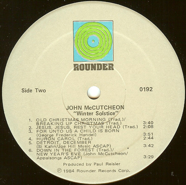 John McCutcheon : Winter Solstice (LP, Album)