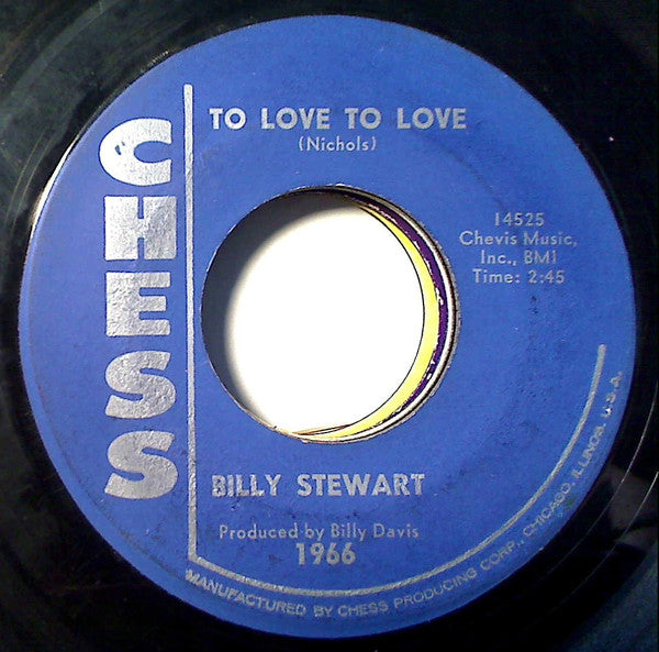 Billy Stewart : Summertime / To Love To Love (7", Single)