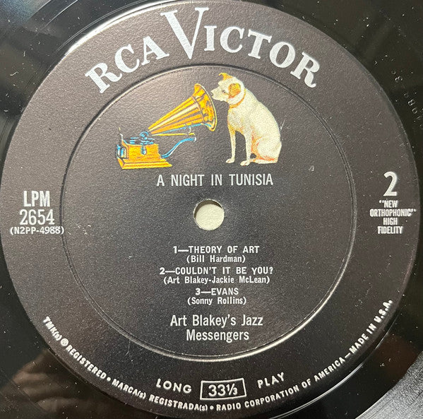 Art Blakey & The Jazz Messengers : A Night In Tunisia (LP, Album, Mono, RE)