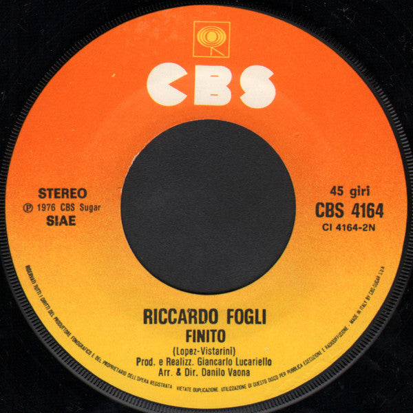Riccardo Fogli : Mondo (7", Single)