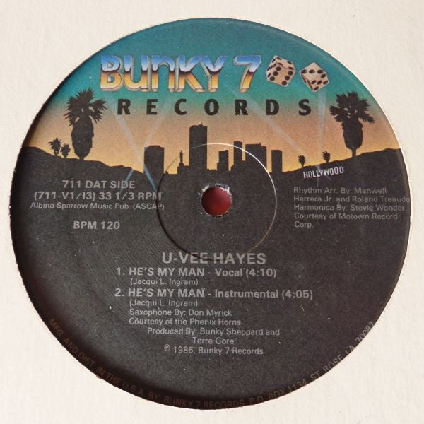 Uvee Hayes : He's My Man (12")