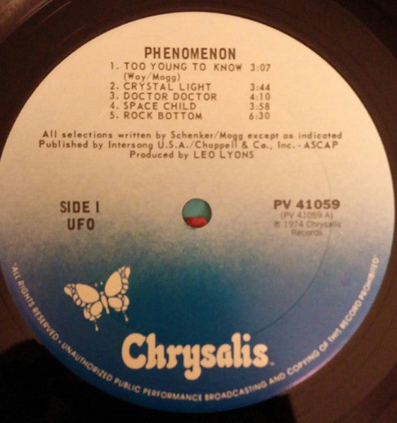 UFO (5) : Phenomenon (LP, Album, RE, Car)
