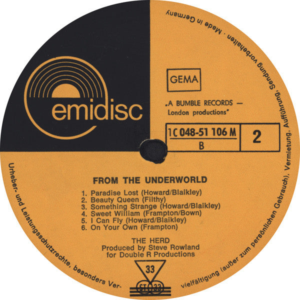 Herd : From The Underworld (LP, Comp, Mono)