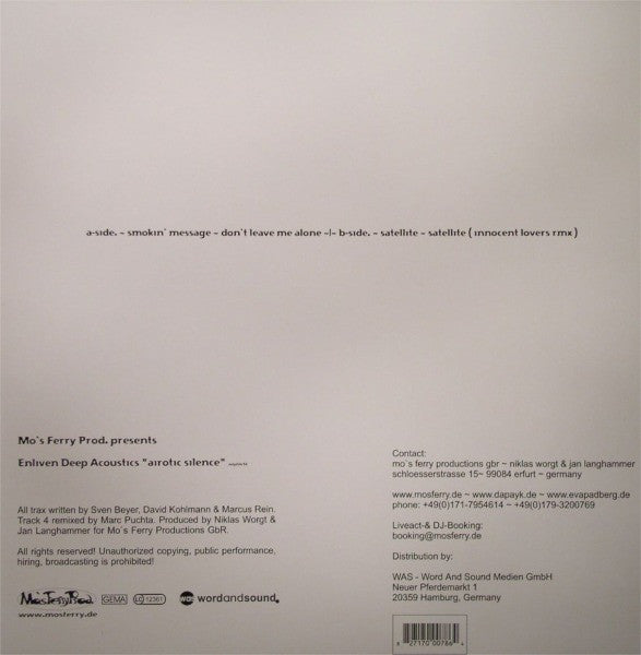 Enliven Deep Acoustics : Airotic Silence (12")