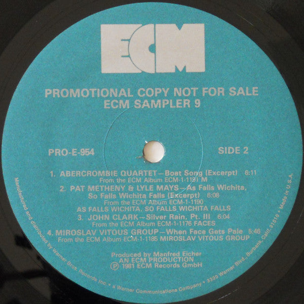 Various : ECM Sampler 9 (LP, Album, Promo, Smplr)