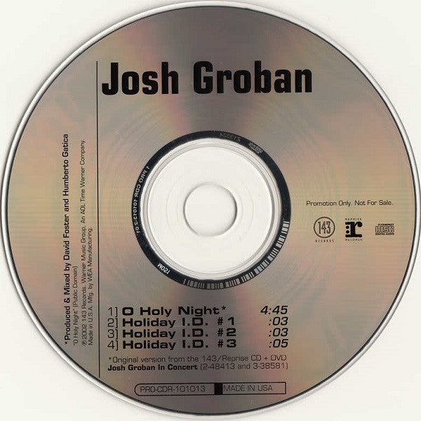 Josh Groban : O Holy Night (CD, Single, Promo)