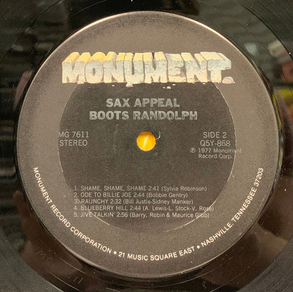 Boots Randolph : Sax Appeal (LP, Album)