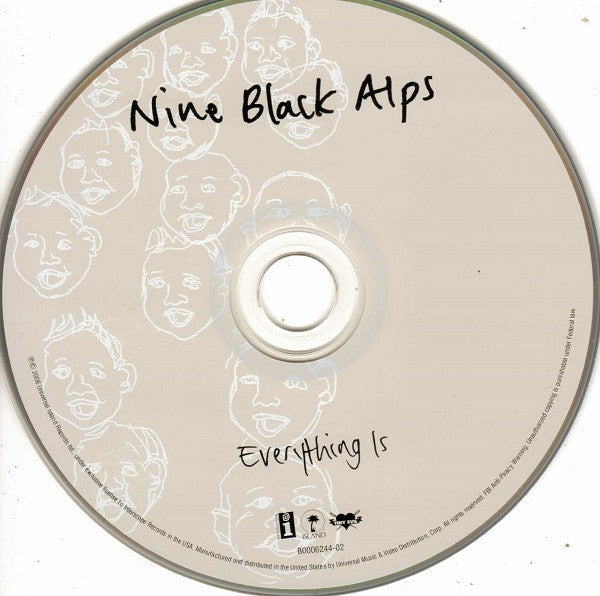 Nine Black Alps : Everything Is (CD, Album)