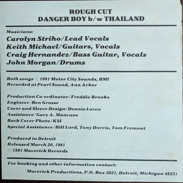Rough Cut : Danger Boy / Thailand (7")