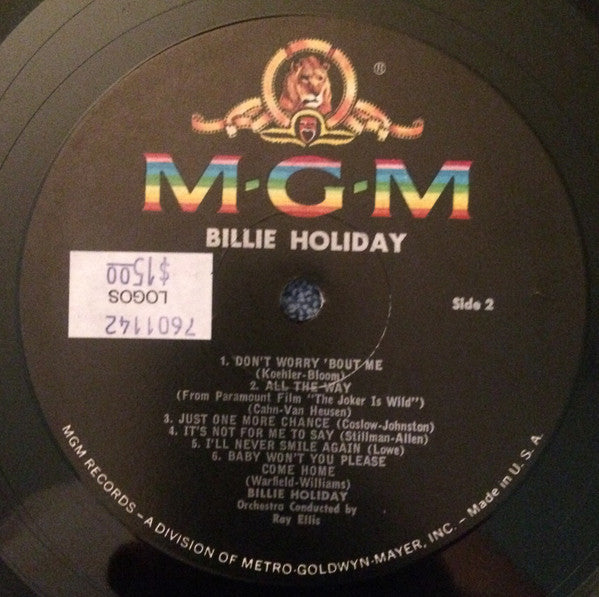 Billie Holiday With Ray Ellis And His Orchestra : Billie Holiday (LP, Mono, RP)