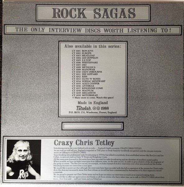 Guns N' Roses : The Chris Tetley Interviews (12", Pic, Unofficial)