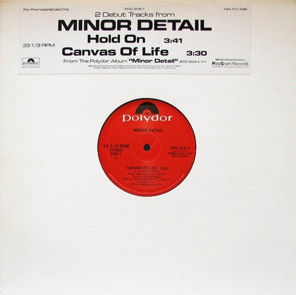 Minor Detail : Canvas Of Life (12", Promo)
