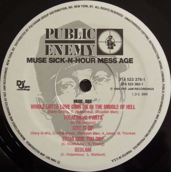 Public Enemy : Muse Sick-N-Hour Mess Age (2xLP, Album, Gat)