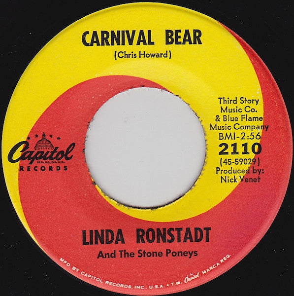 Linda Ronstadt And The Stone Poneys : Up To My Neck In High Muddy Water (7")
