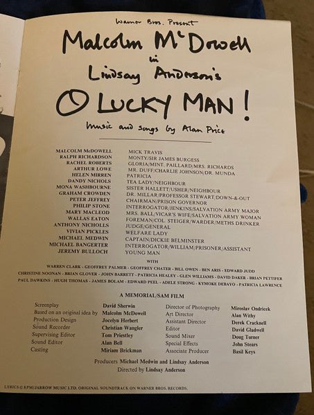 Alan Price : O Lucky Man! - Original Soundtrack (LP, Album, Promo, Gat)