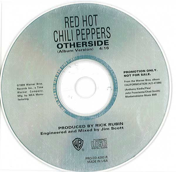 Red Hot Chili Peppers : Otherside (CD, Single, Promo)