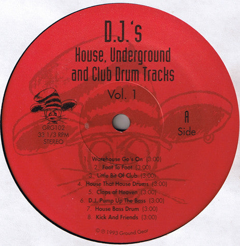 Unknown Artist : D.J.'s House, Underground and Club Drum Tracks Vol. 1 (LP)