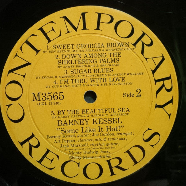 Barney Kessel : Some Like It Hot (LP, Album, Mono)