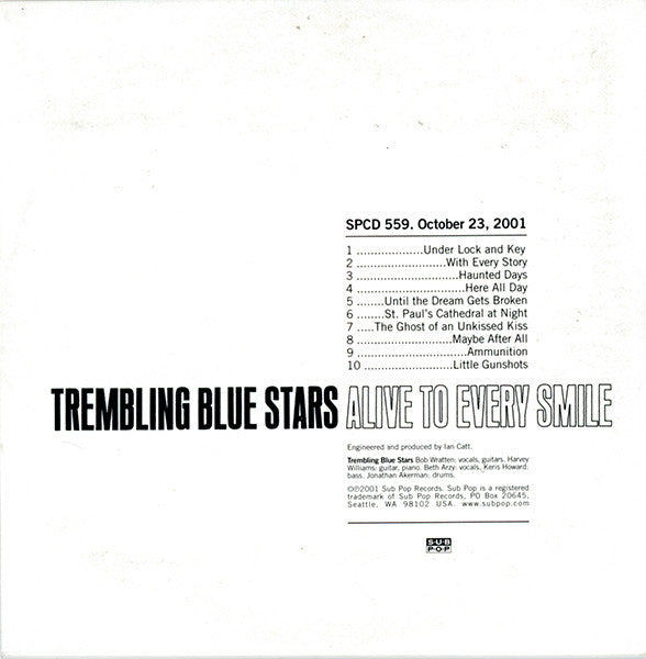 Trembling Blue Stars : Alive To Every Smile (CD, Album, Promo)