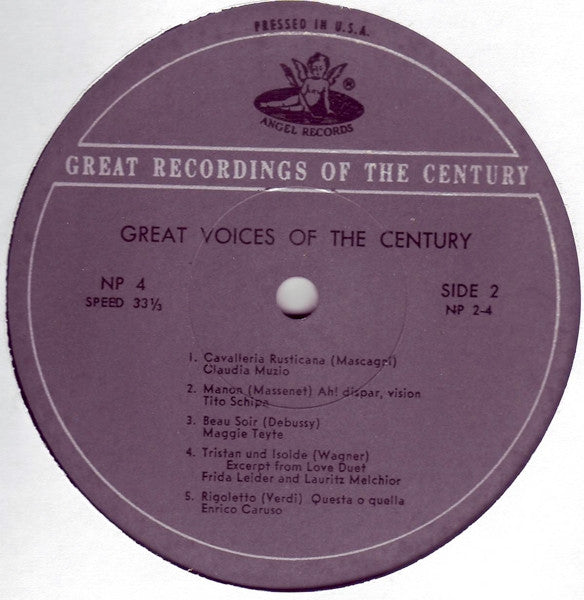 Various : Great Voices Of The Century (LP, Comp, Mono)