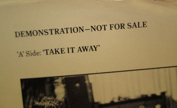 Paul McCartney : Take It Away (7", Single, Promo)