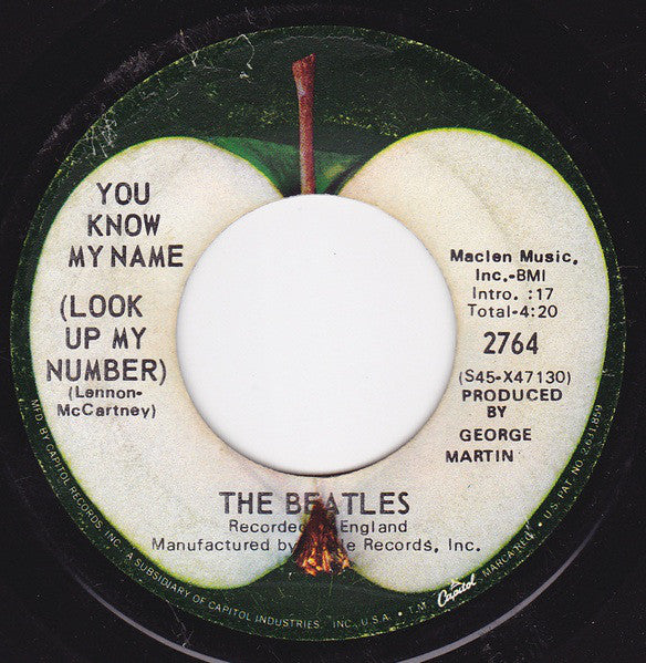 The Beatles : Let It Be / You Know My Name (Look Up The Number) (7", Single, Jac)