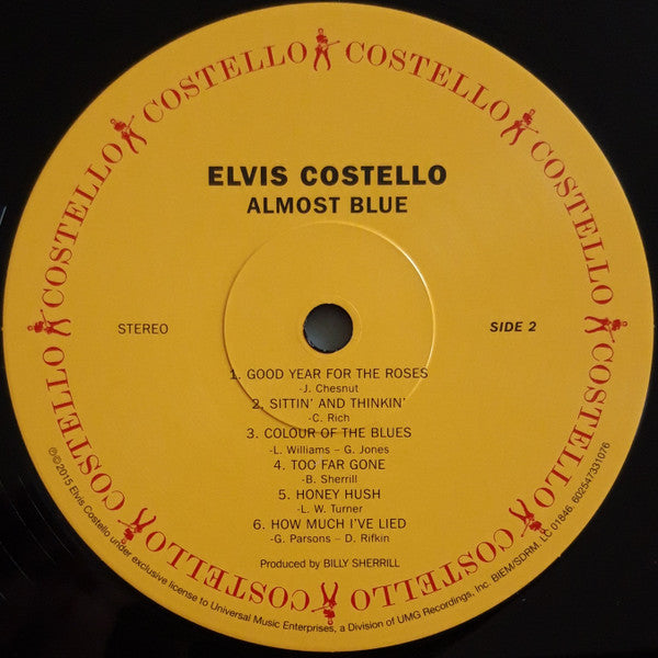Elvis Costello And The Attractions* : Almost Blue (LP, Album, RE)