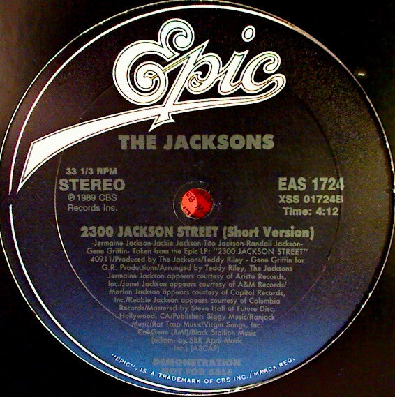 The Jacksons : 2300 Jackson Street (12", Promo)