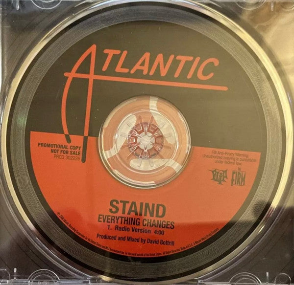 Staind : Everything Changes (CD, Single, Promo)