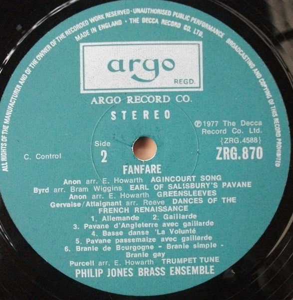 Philip Jones Brass Ensemble : Fanfare (LP)