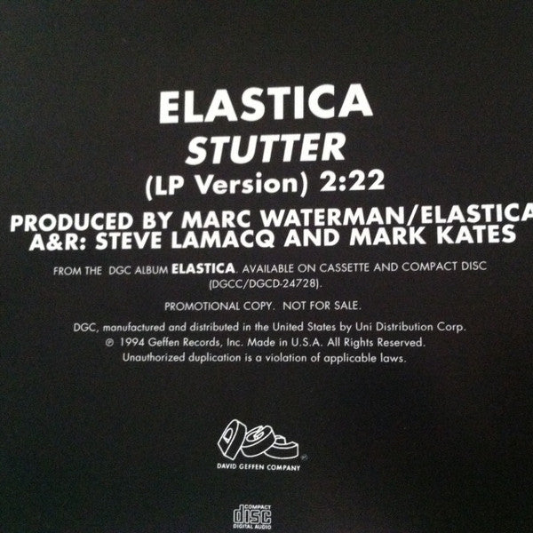 Elastica (2) : Stutter (CD, Single, Promo)